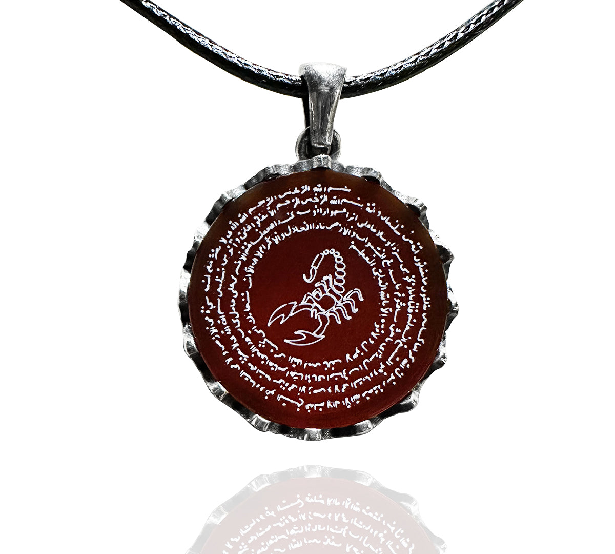 Akrep Burcu Duası Kolyesi (925 Ayar Gümüş – Akik Taşı)