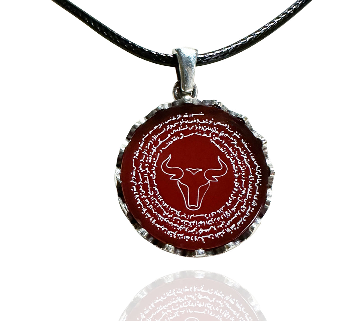 Boğa Burcu Duası Kolyesi (925 Ayar Gümüş – Akik Taşı)