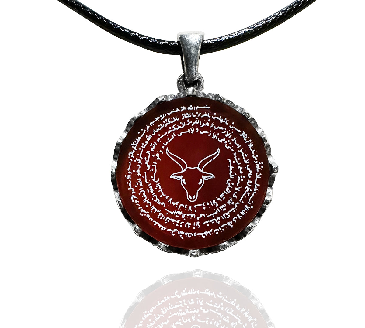 Oğlak Burcu Duası Kolyesi (925 Ayar Gümüş – Akik Taşı)