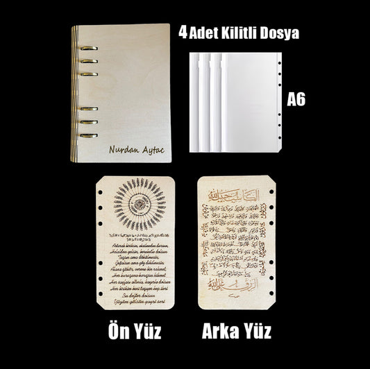 Bereket Ajandası – El Yapımı Ahşap Kapaklı Özel Defter