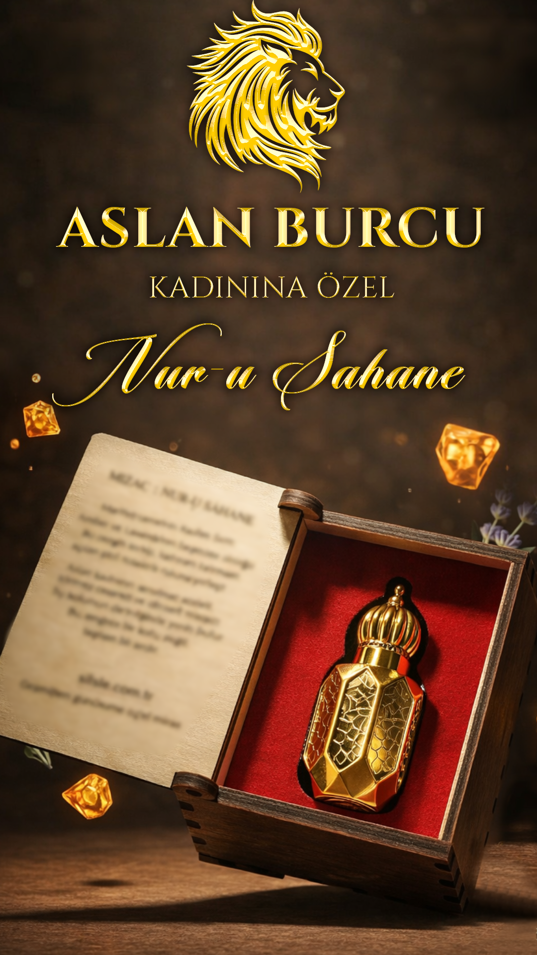 Nur-u Şahane | Aslan Burcu Kadını Parfümü & Alkolsüz Esans